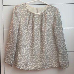Jcrew Grey Leopard Blouse